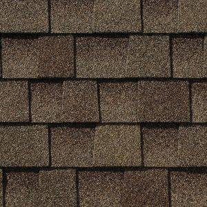 Architectural shingles laid out next to each other in rows