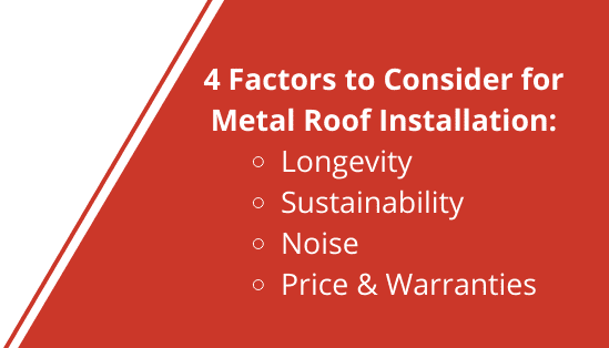 4 factors to consider for metal roof installation
