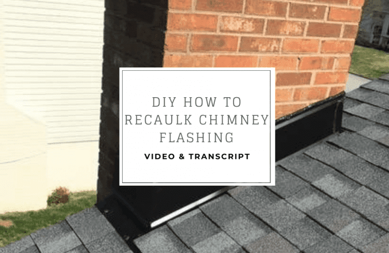 DIY how to recaulk chimney flashing
